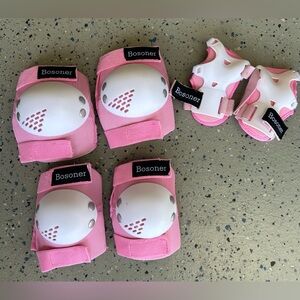 Bosoner Girl’s Knee Pads, Elbow Pads, and Wrist Guards - Inline & Rollerskating